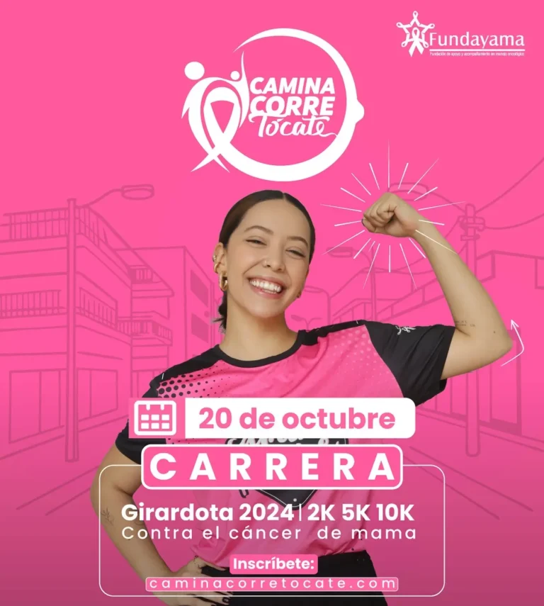 Únete a la Carrera “Camina, Corre, Tócate” y Lucha contra el Cáncer de Mama en Girardota