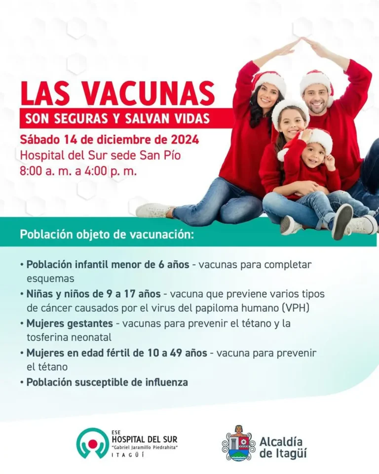 Itagüí Promueve la Salud de sus Habitantes con Vacunas Gratuitas Contra la Influenza