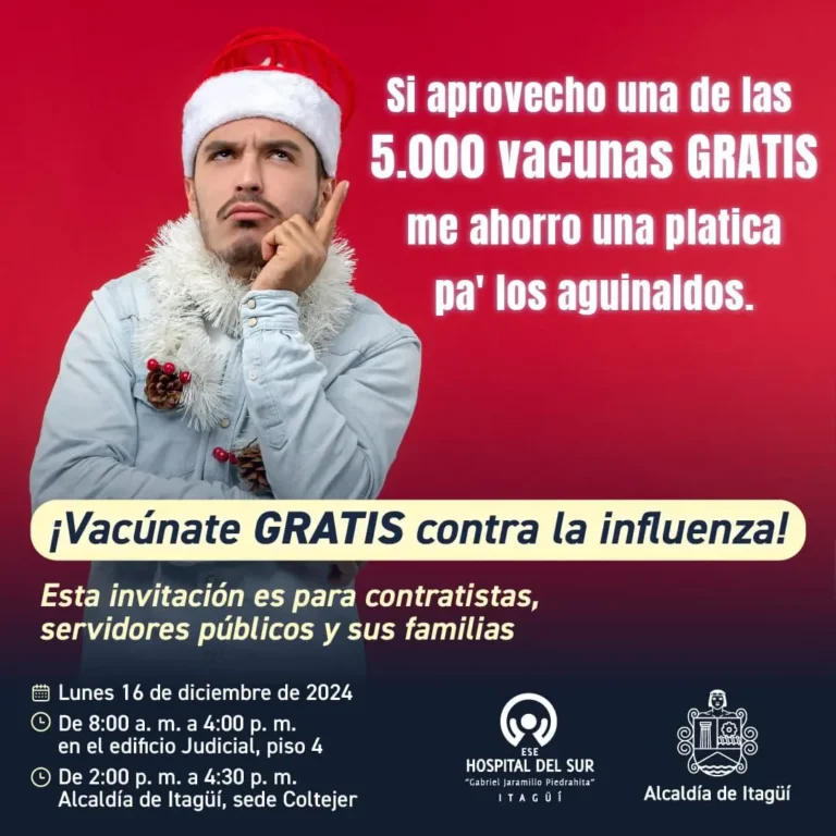 Itagüí protege a sus habitantes con 5.000 vacunas gratuitas contra la influenza