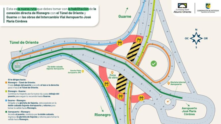 Se habilitó nueva conexión en las obras del Intercambio Vial Aeropuerto José María Córdova